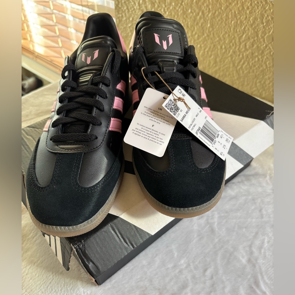 Adidas Samba Messi Women’s Size US 9.5 Black/Pink NWB - Picture 4 of 12
